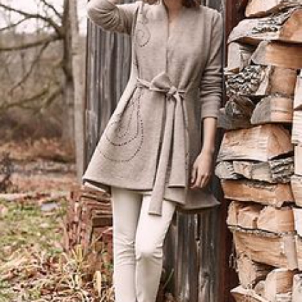 Anthropologie R. Neira Boiled Wool Wrap Cardigan